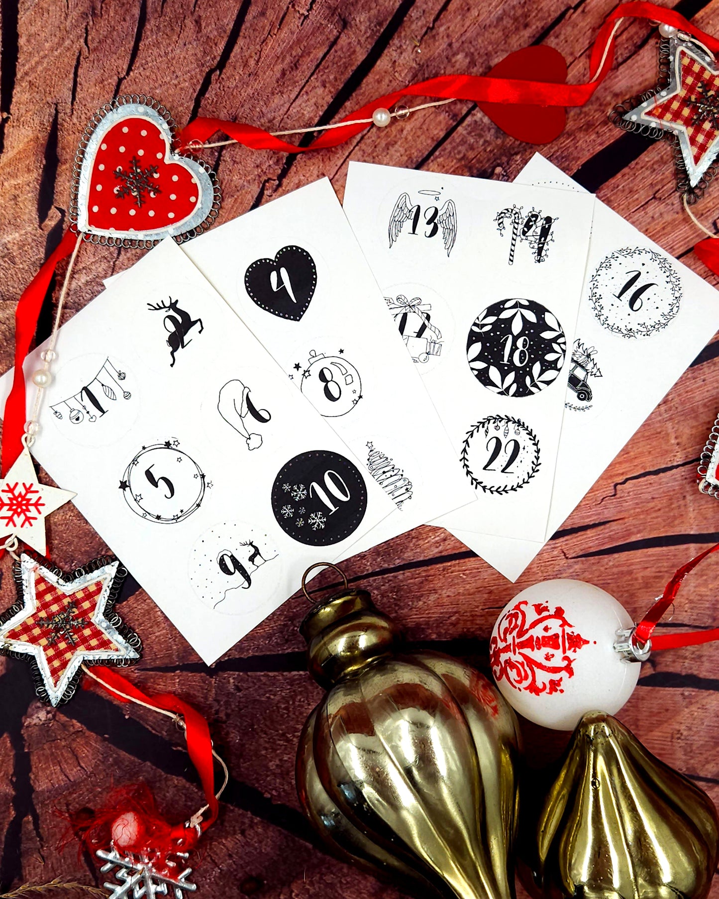 Adventskalender-Sticker