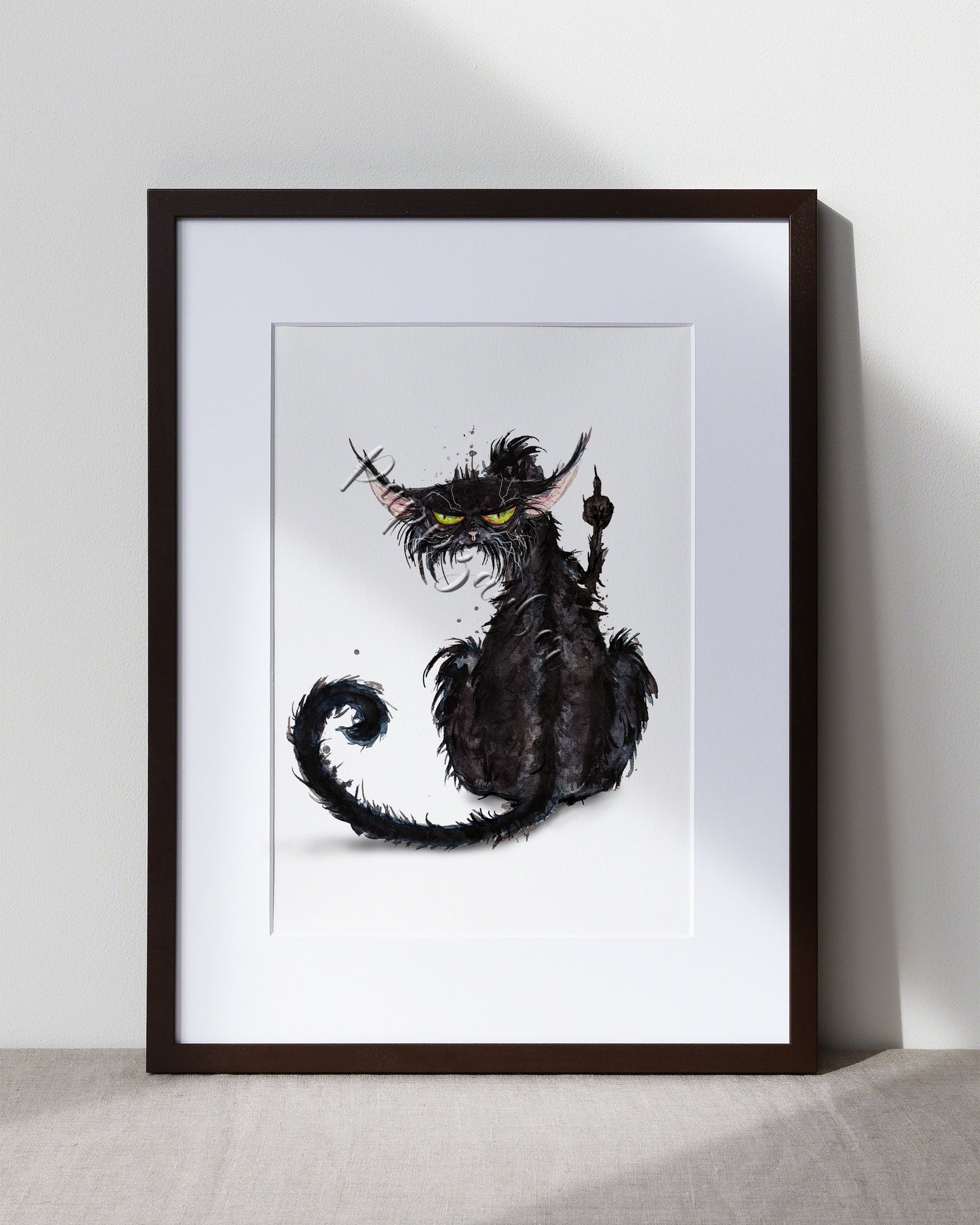 F*U-Cat - Aquarell Kunstdruck