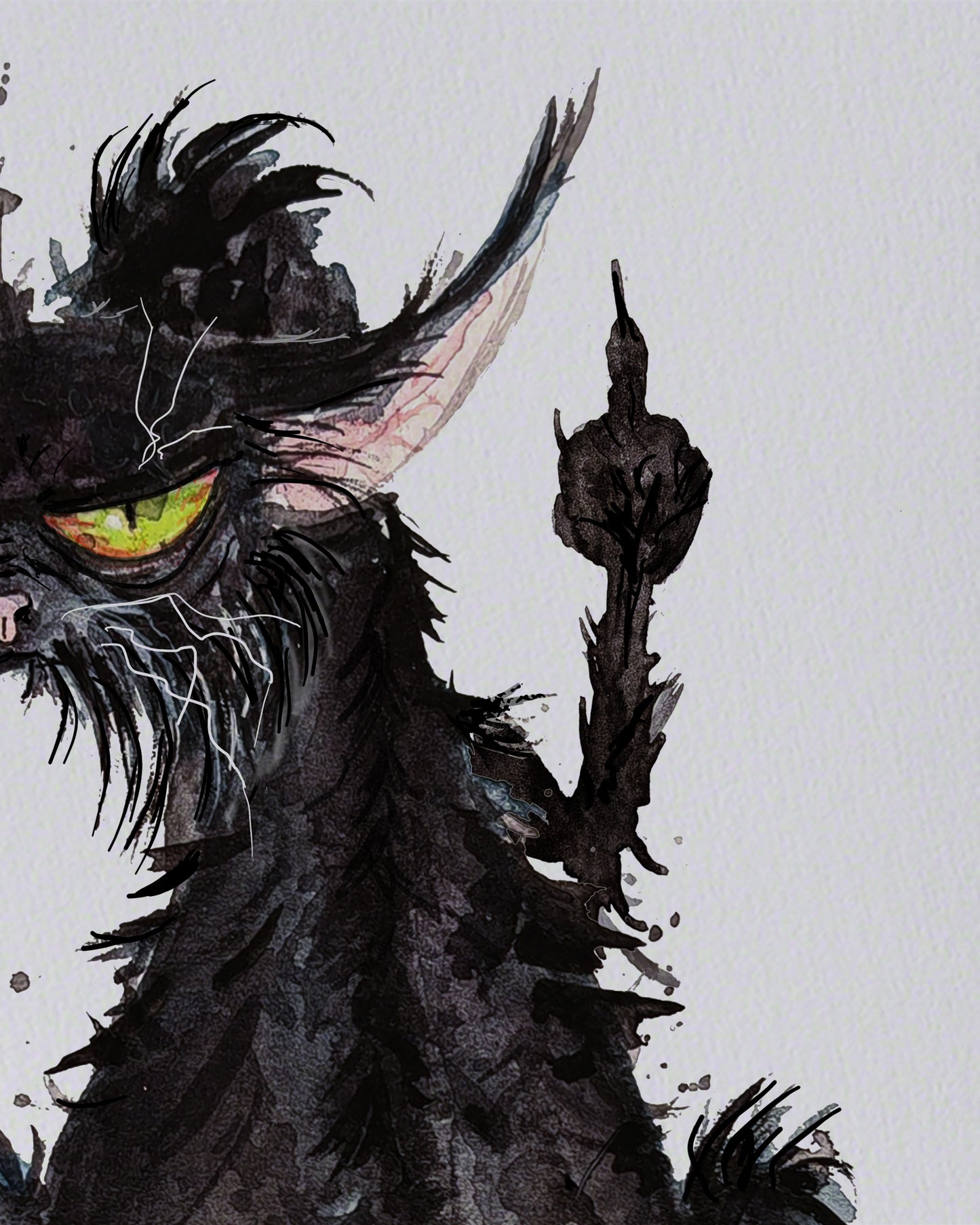F*U-Cat - Aquarell Kunstdruck