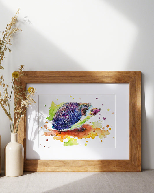 Bunte Igel in Aquarell -Bobby