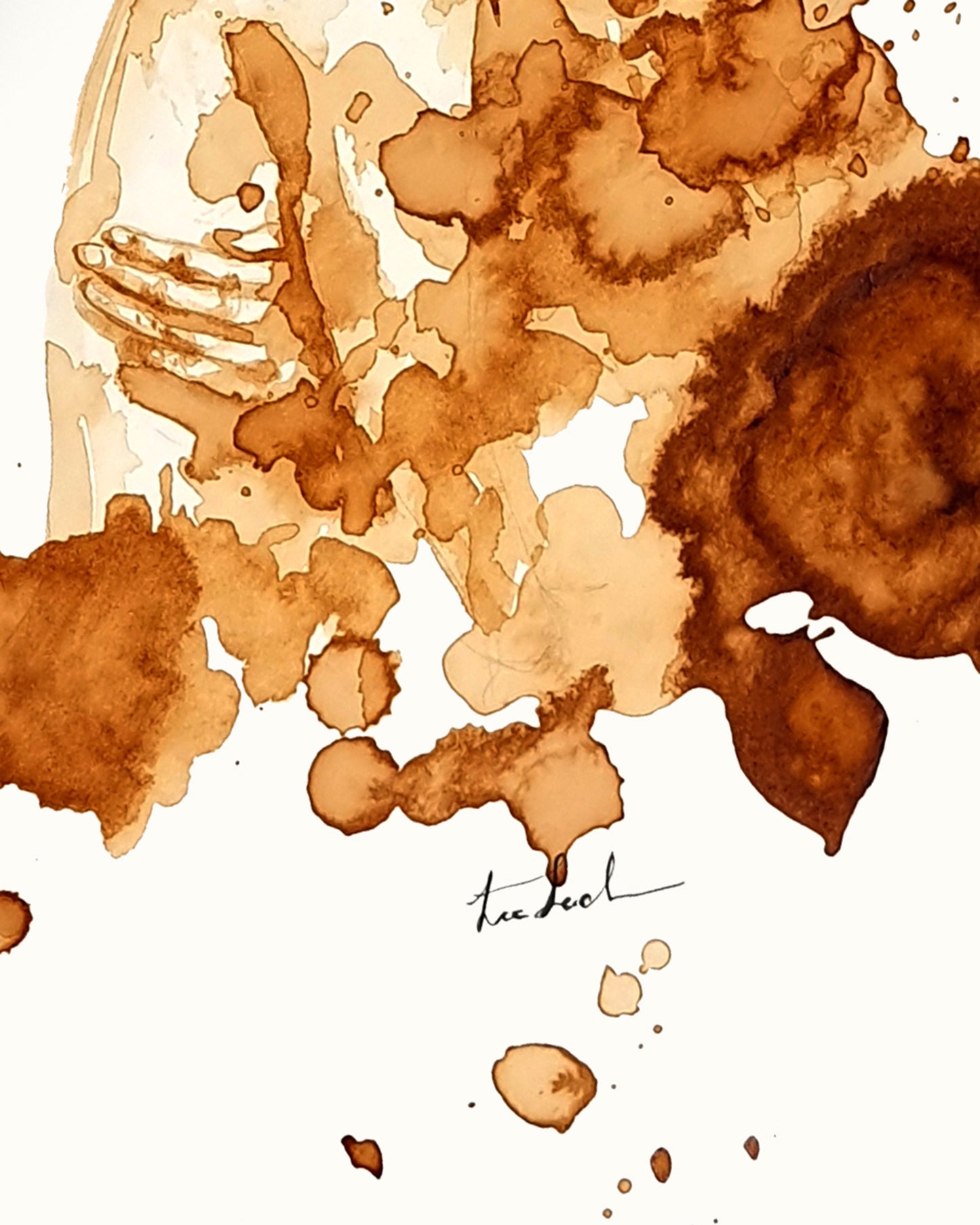 Kaffeemalerei Frau- Kunstdruck Lightside