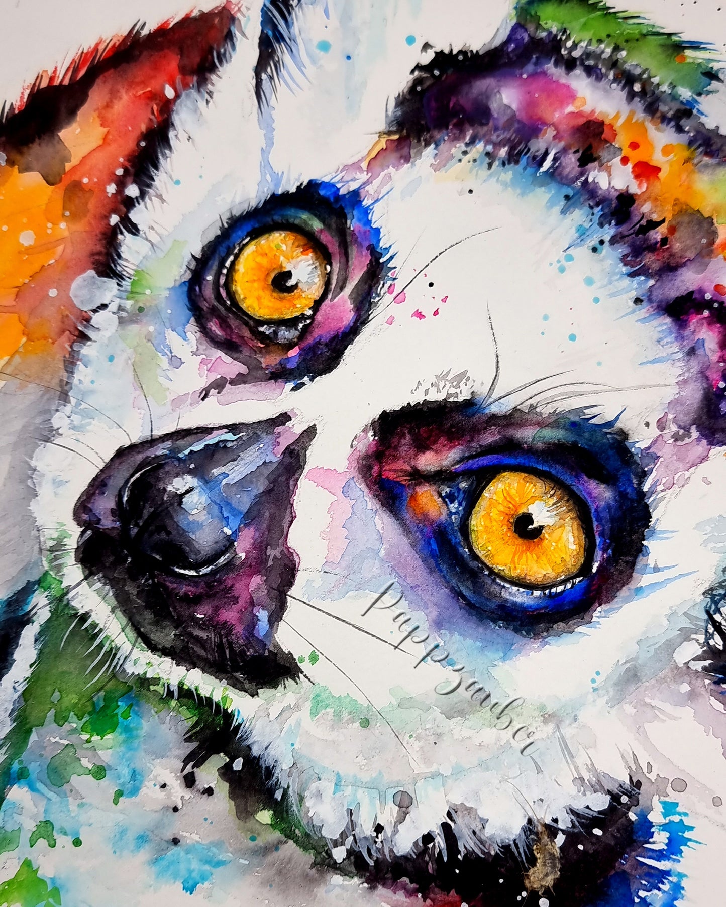 Katta in Aquarell - Kunstdruck