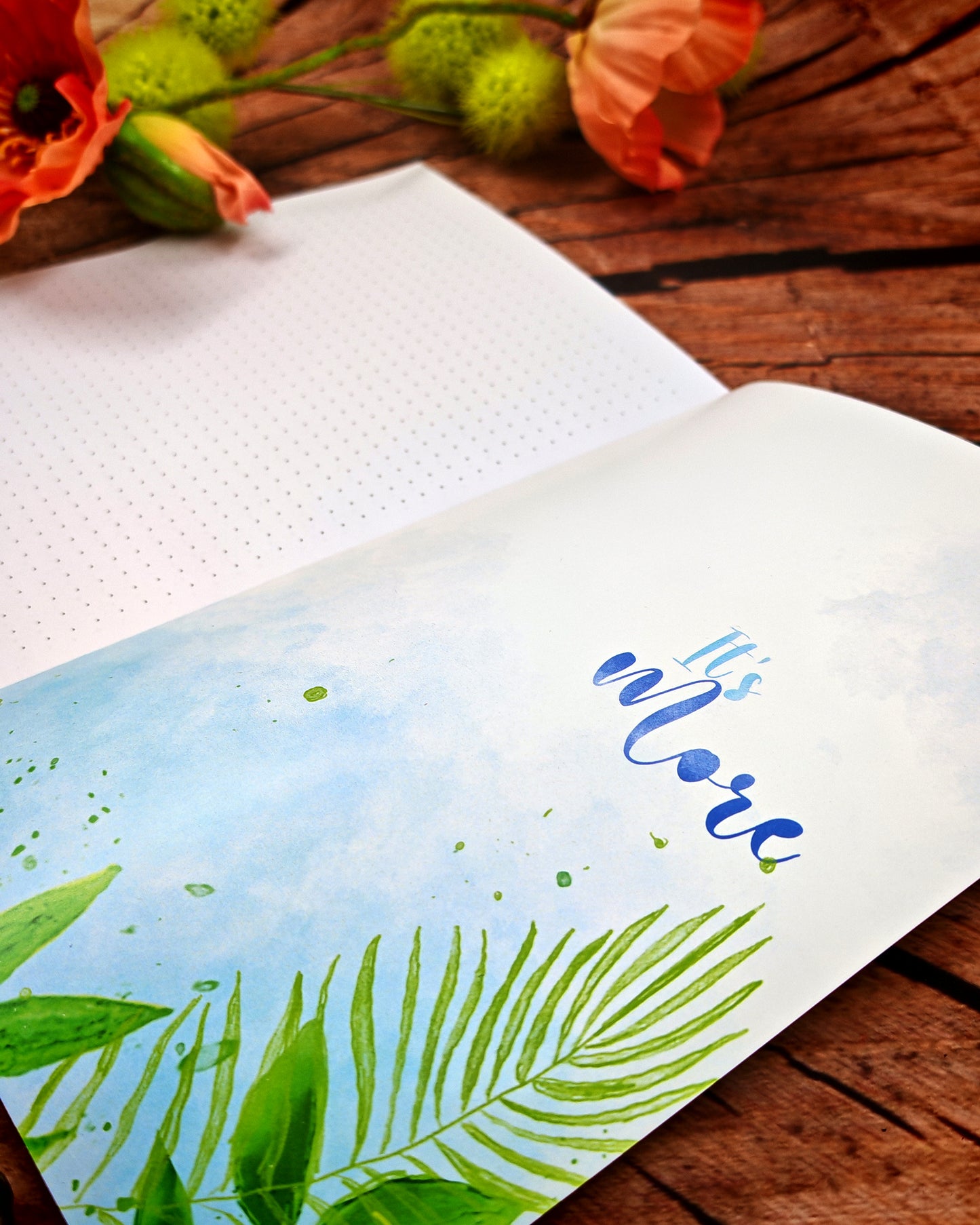 Notizbuch "Fly! It's Love" mit buntem Kolibri