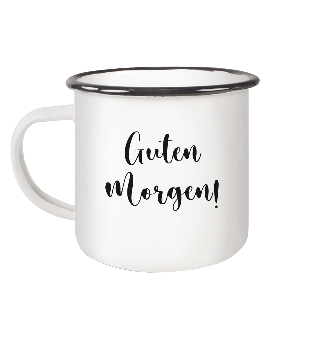 F*U-Cat - Emaille Tasse (Black)