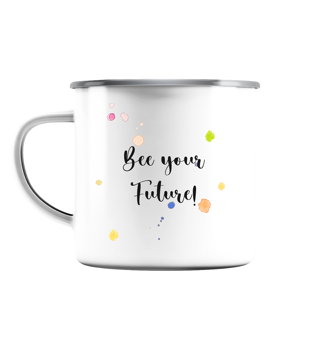 Trinkgefäße mit Hummel - Mila - Emaille Tasse (Silber)