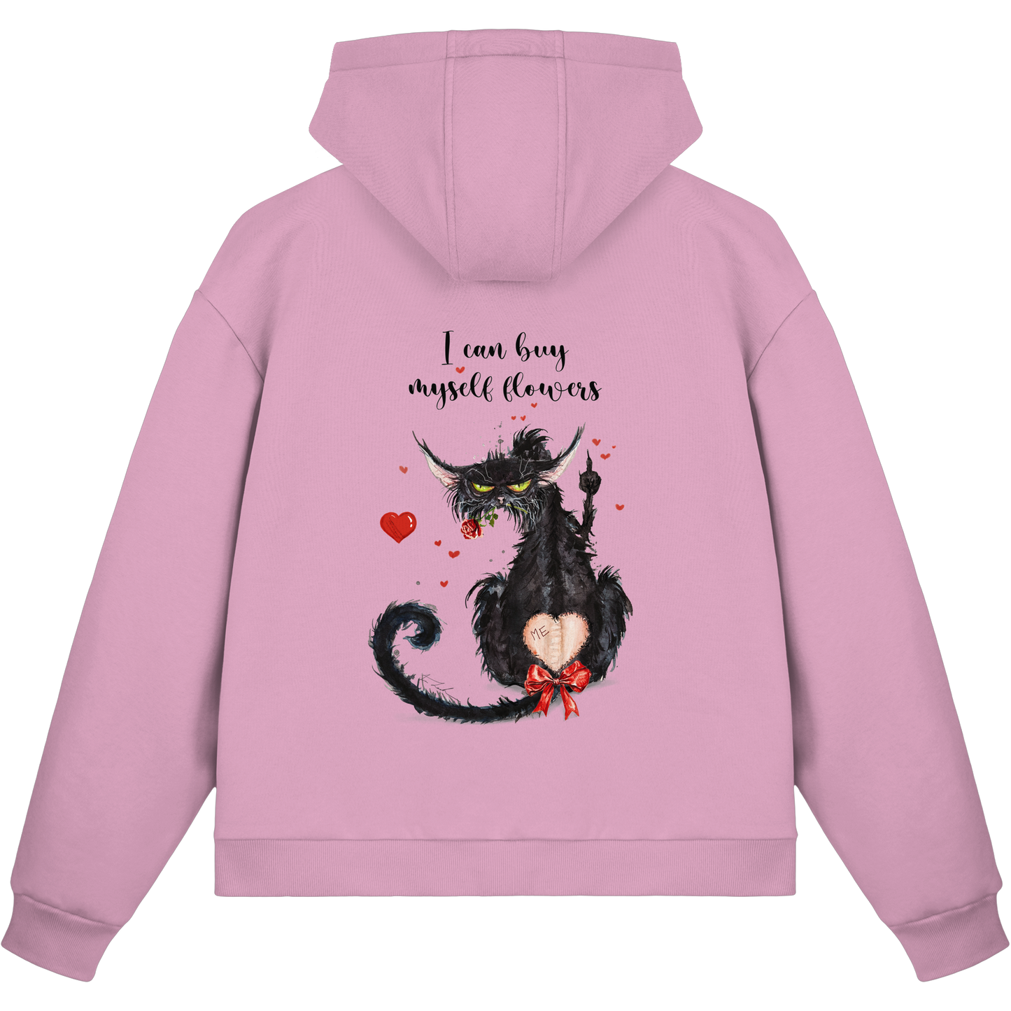 F*U-Cat- Love - Druck Hinten - Fluffy Boxcut Zipper