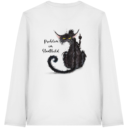 F*U-Cat Problem im Stadtbild - Organic Longsleeve T-Shirt