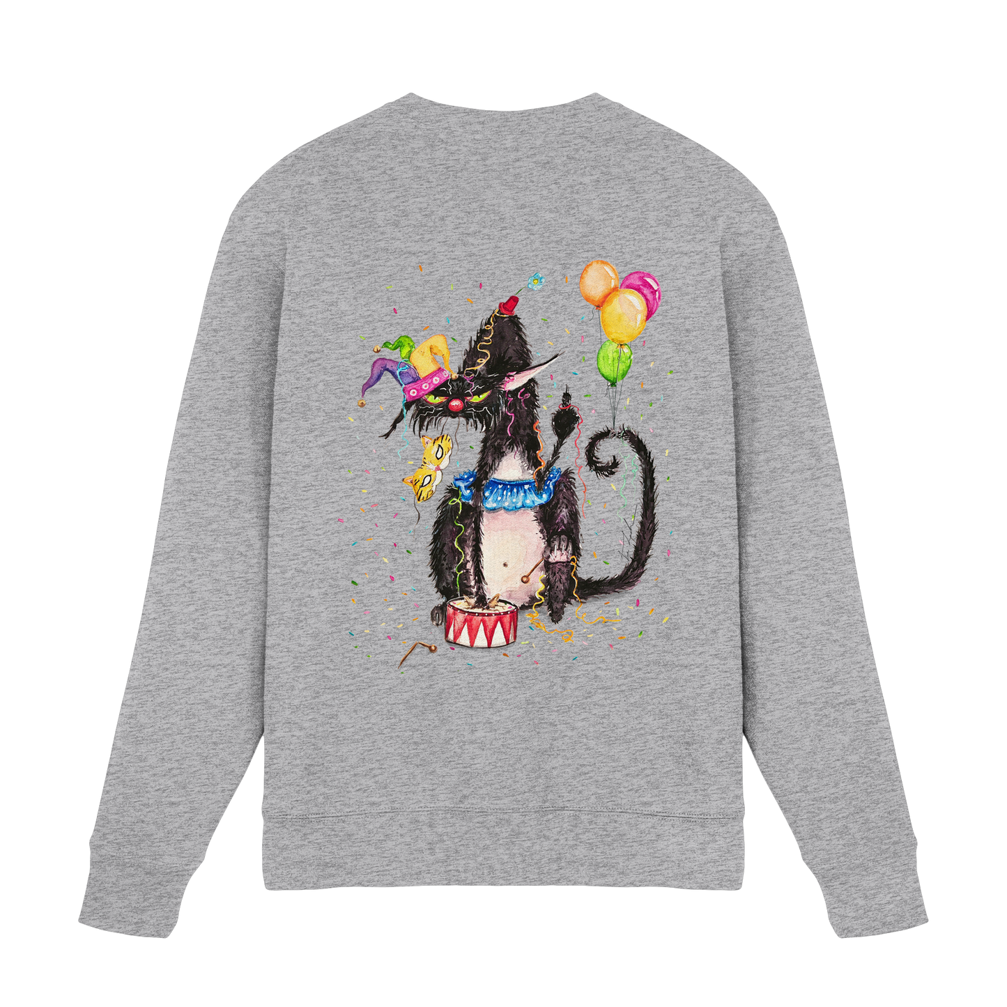 F*U-Cat- Karneval - Druck Hinten - Premium Sweatshirt