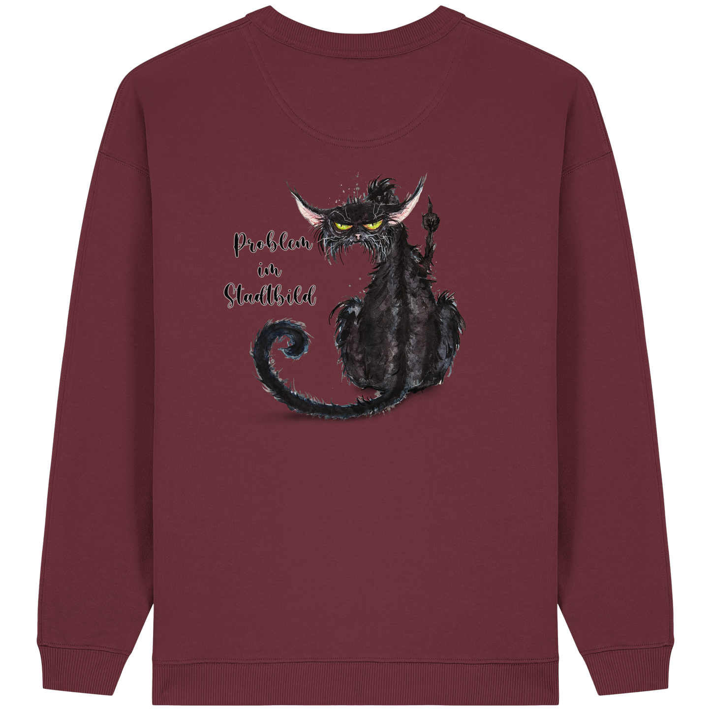 F*U-Cat Problem im Stadtbild - Womens Organic Oversized Sweatshirt