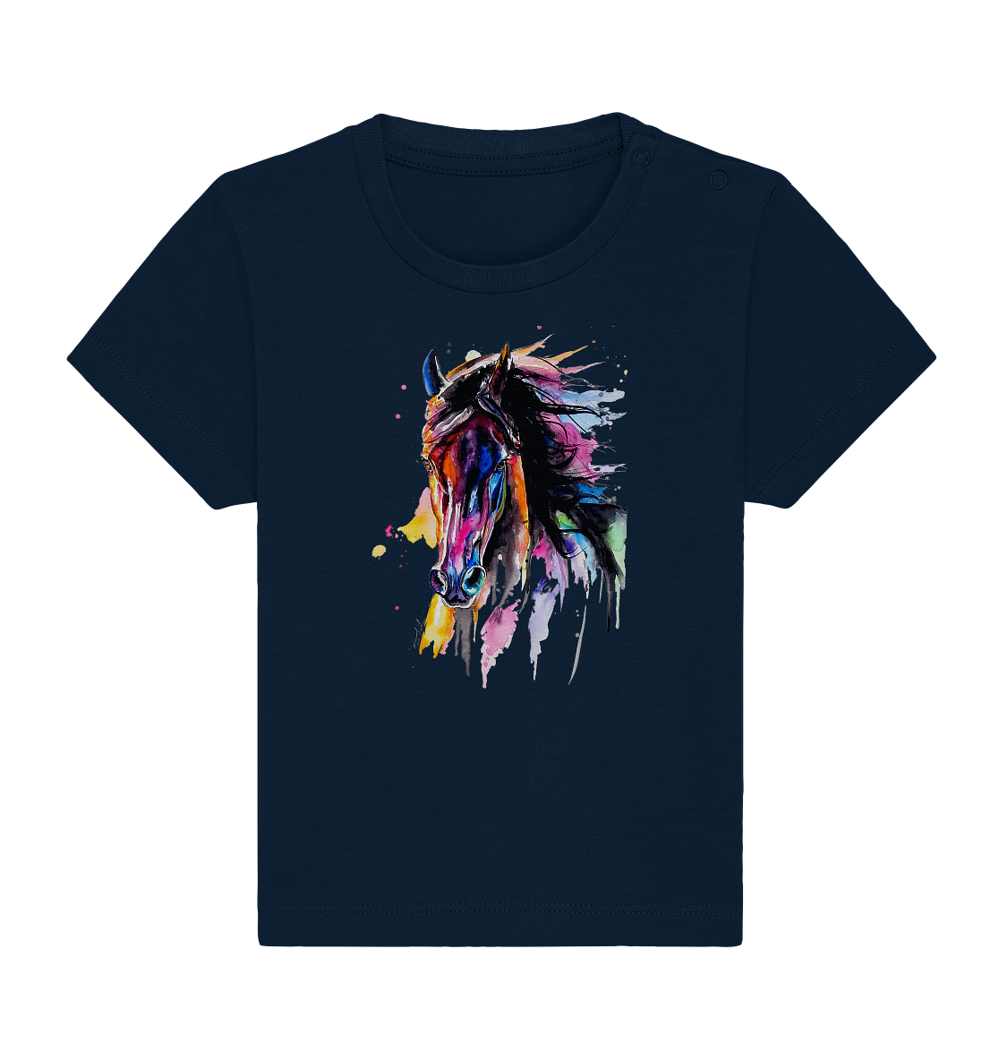 Schwarzes Pferd - Baby Organic Shirt