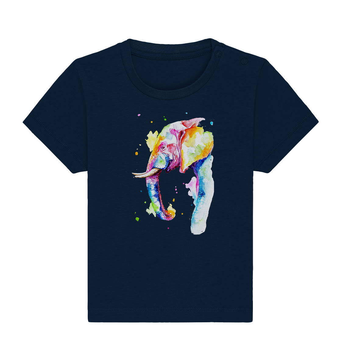 Bunter Elefant - Baby Organic Shirt