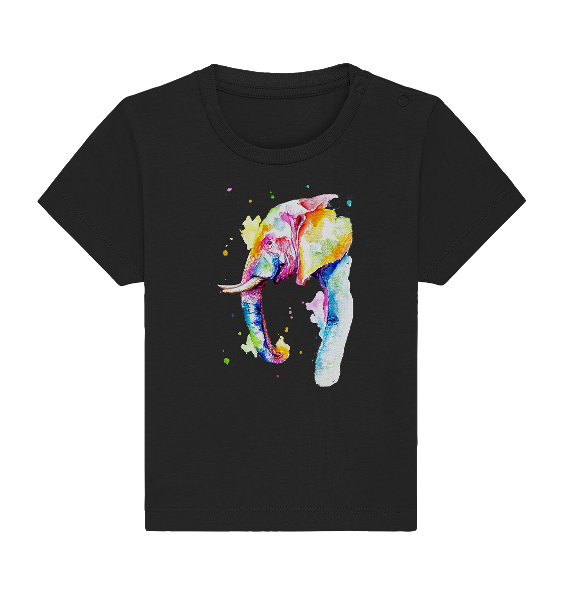 Bunter Elefant - Baby Organic Shirt