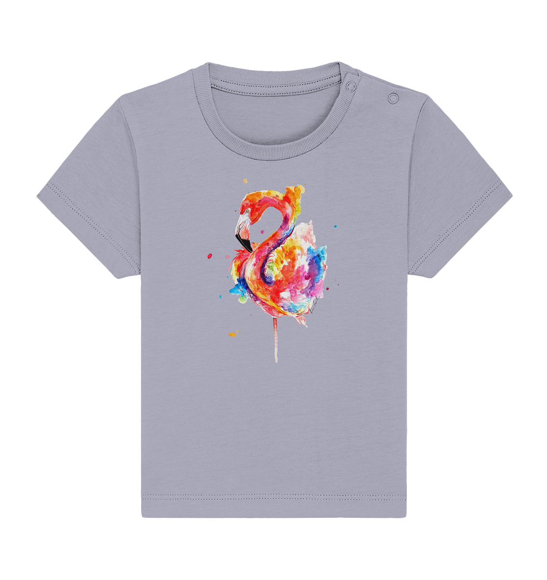 Buntes Flamingo - Baby Organic Shirt