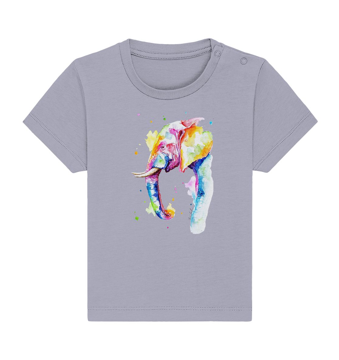Bunter Elefant - Baby Organic Shirt