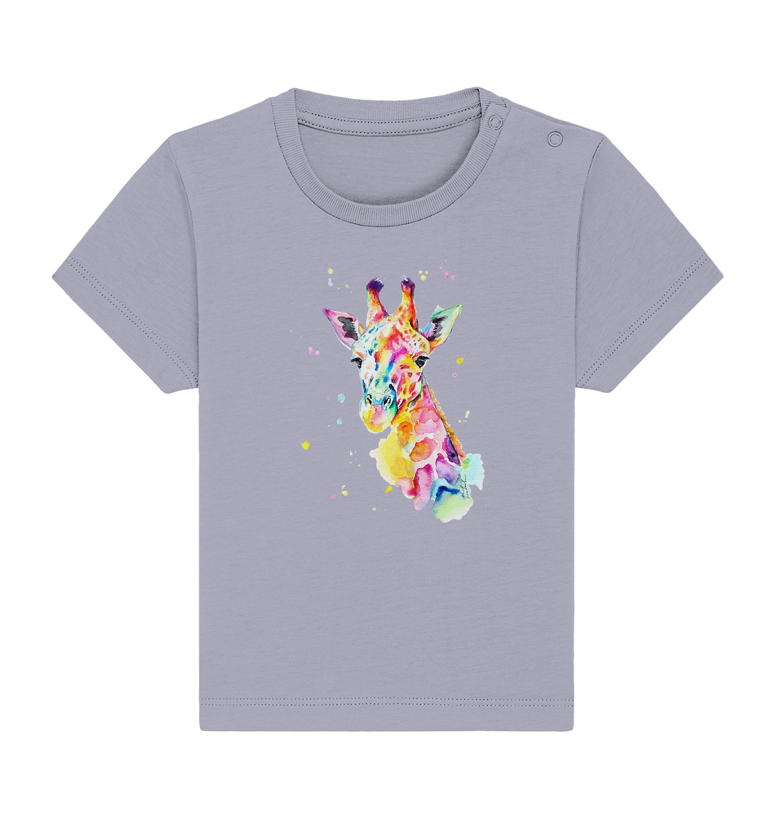 Bunte Giraffe - Baby Organic Shirt