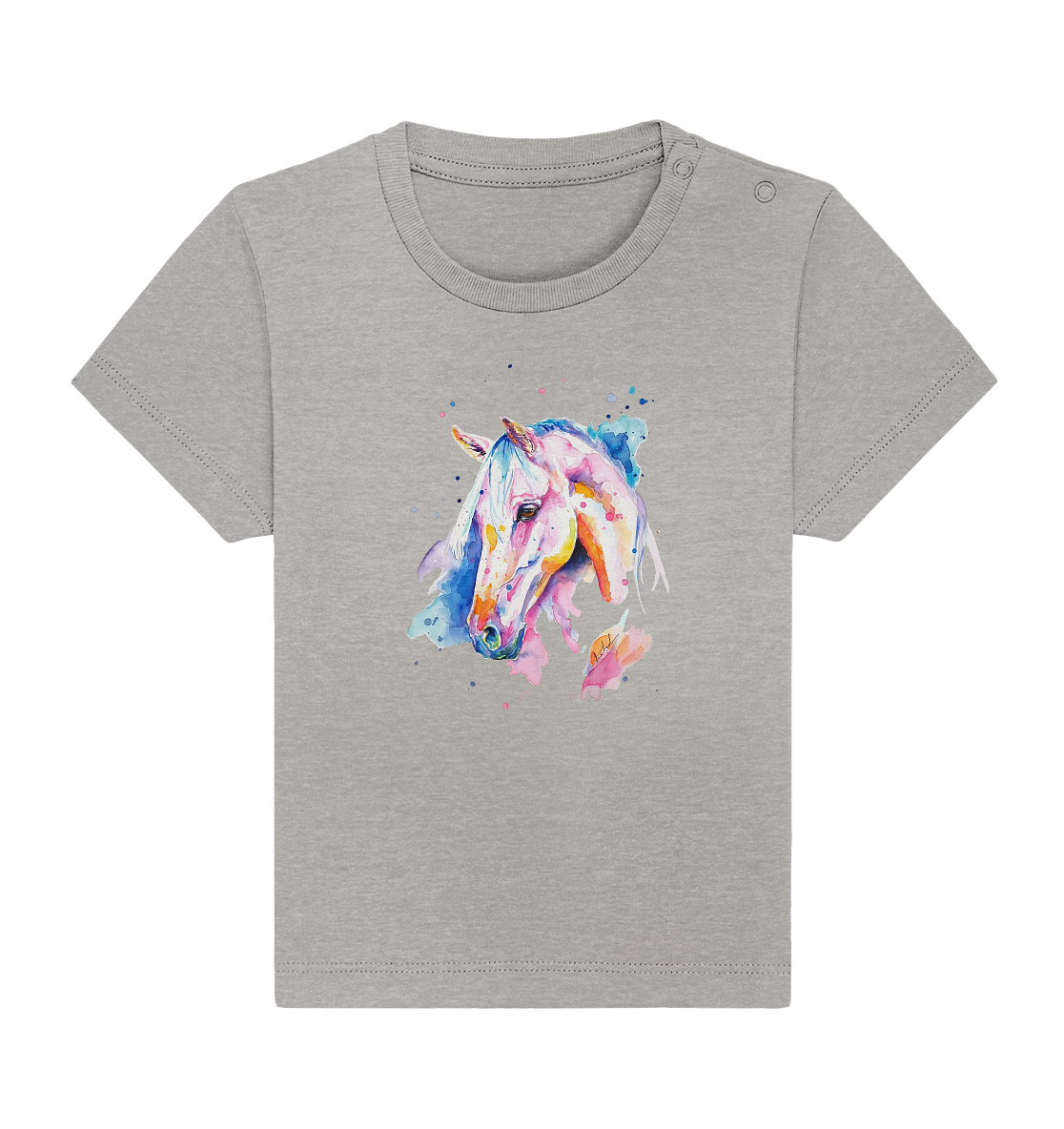 Buntes Pferd - Baby Organic Shirt