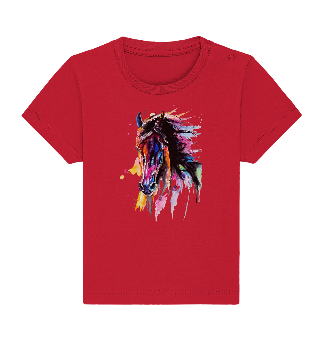 Schwarzes Pferd - Baby Organic Shirt