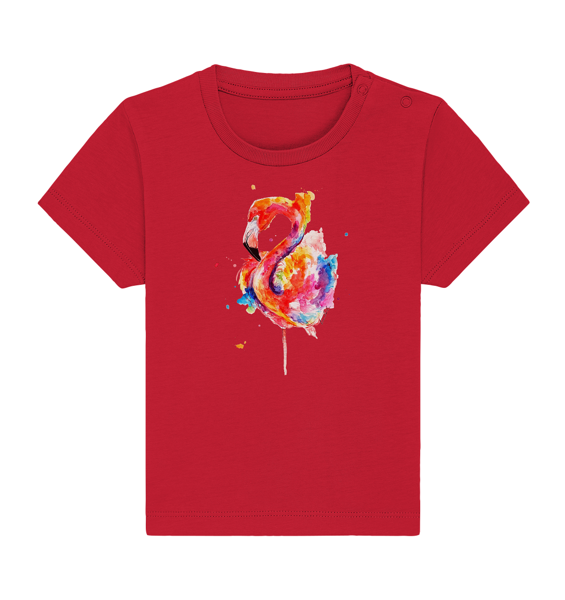 Buntes Flamingo - Baby Organic Shirt