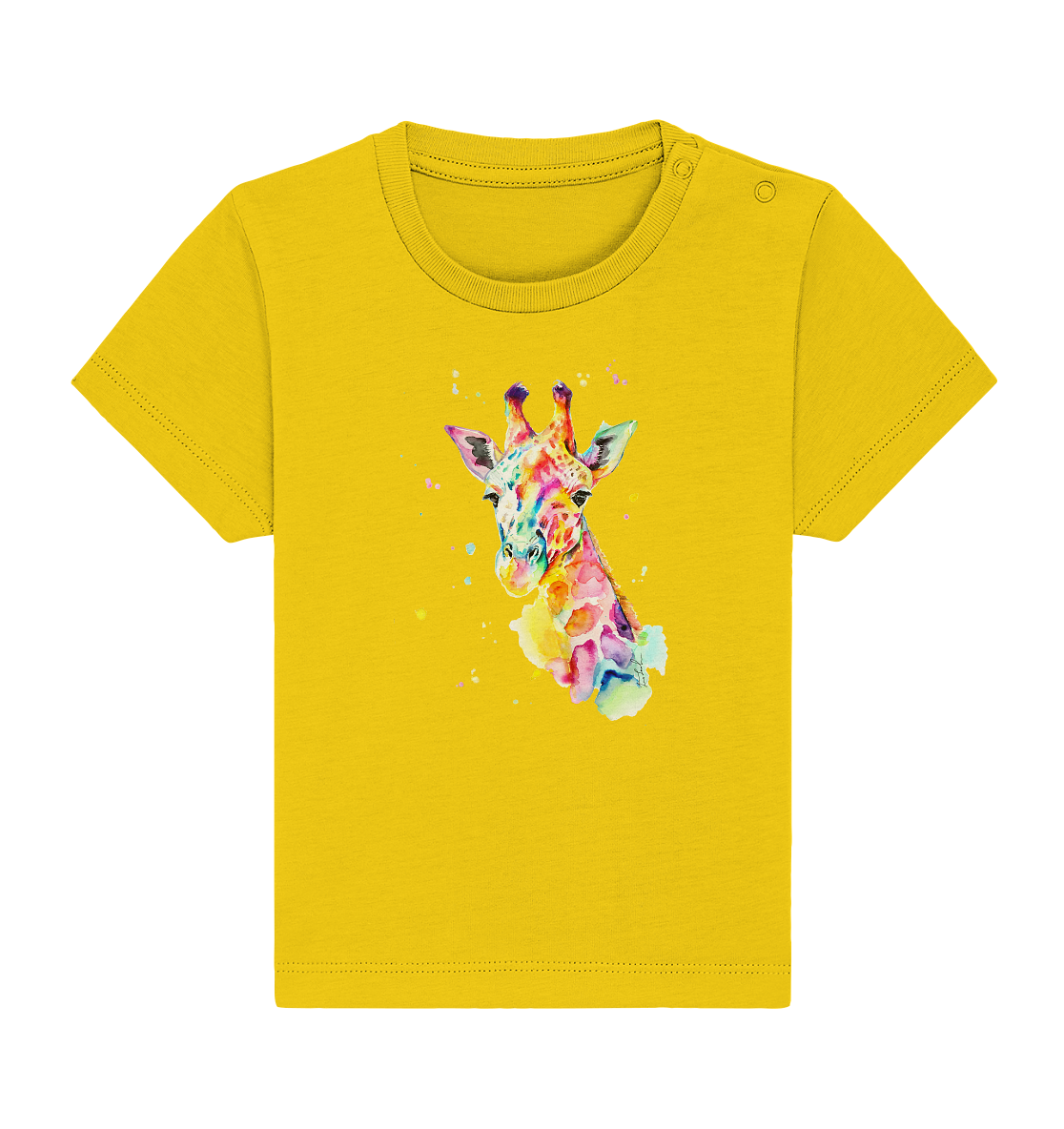 Bunte Giraffe - Baby Organic Shirt