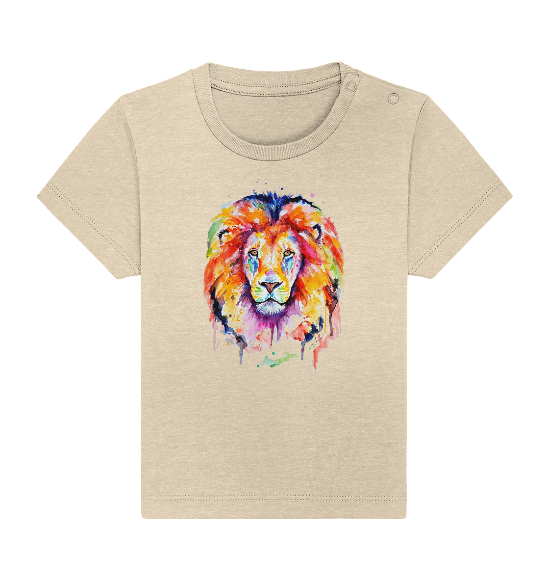 Bunter Löwe - Baby Organic Shirt