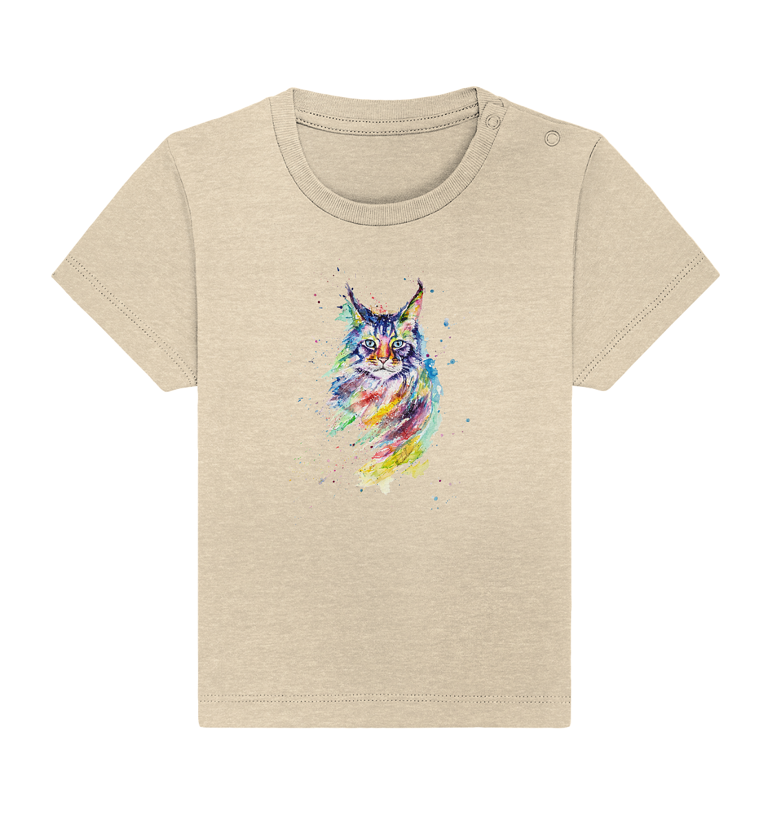 Bunte Katze - Baby Organic Shirt