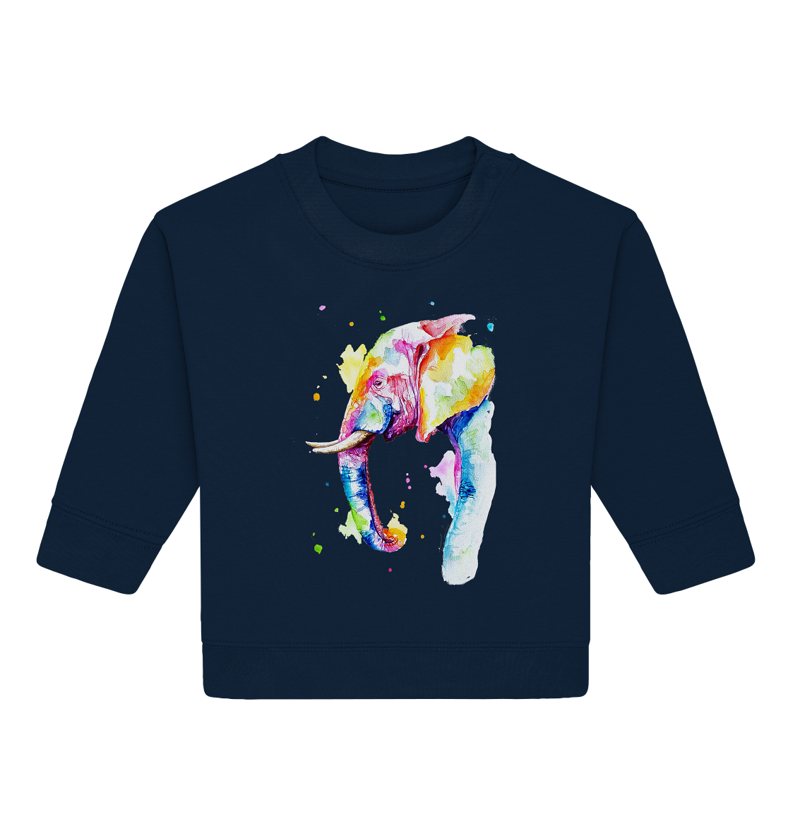 Bunter Elefant - Baby Organic Sweatshirt