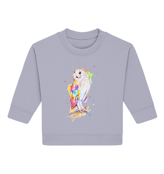 Bunte Schleiereule - Baby Organic Sweatshirt