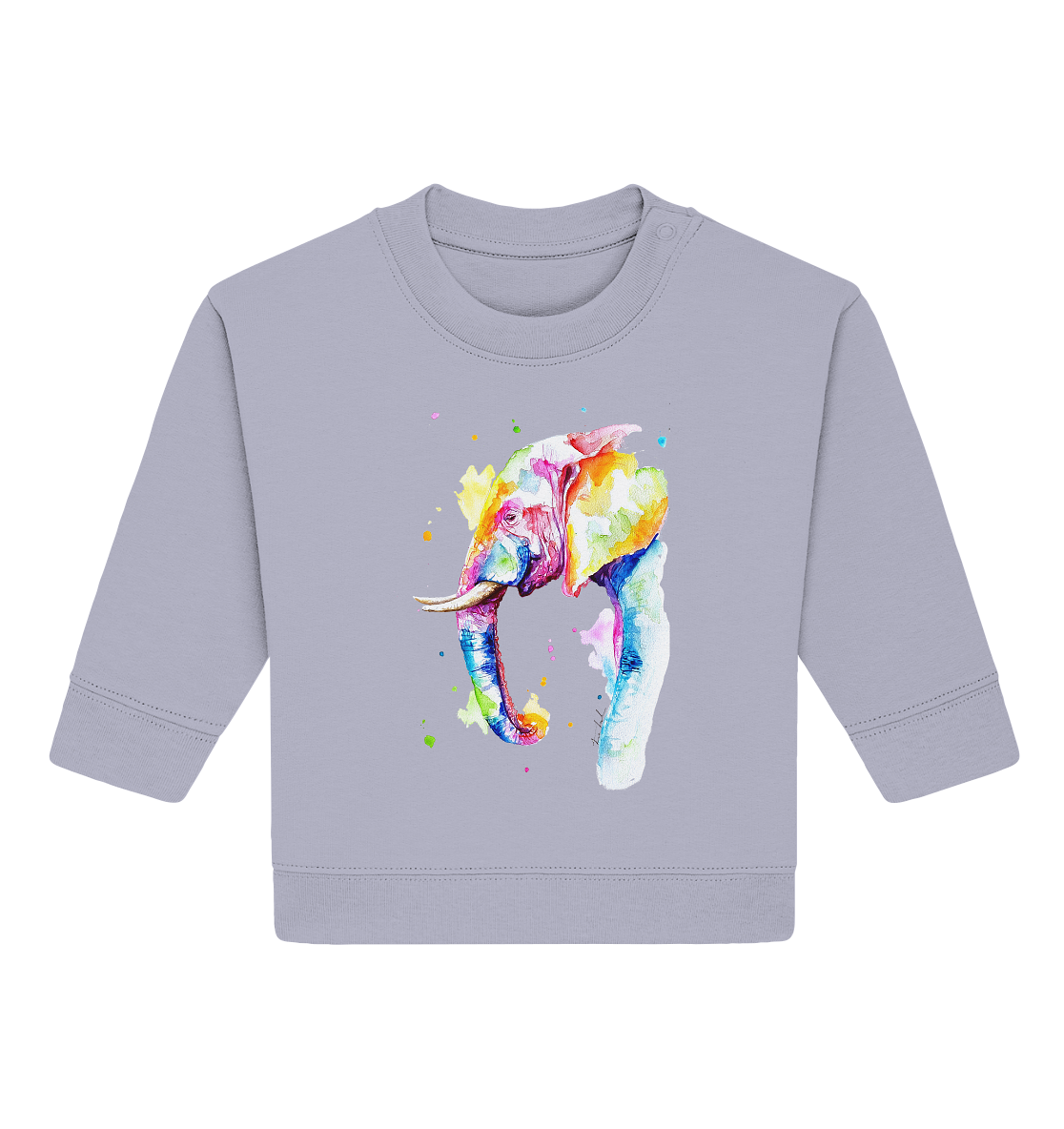 Bunter Elefant - Baby Organic Sweatshirt
