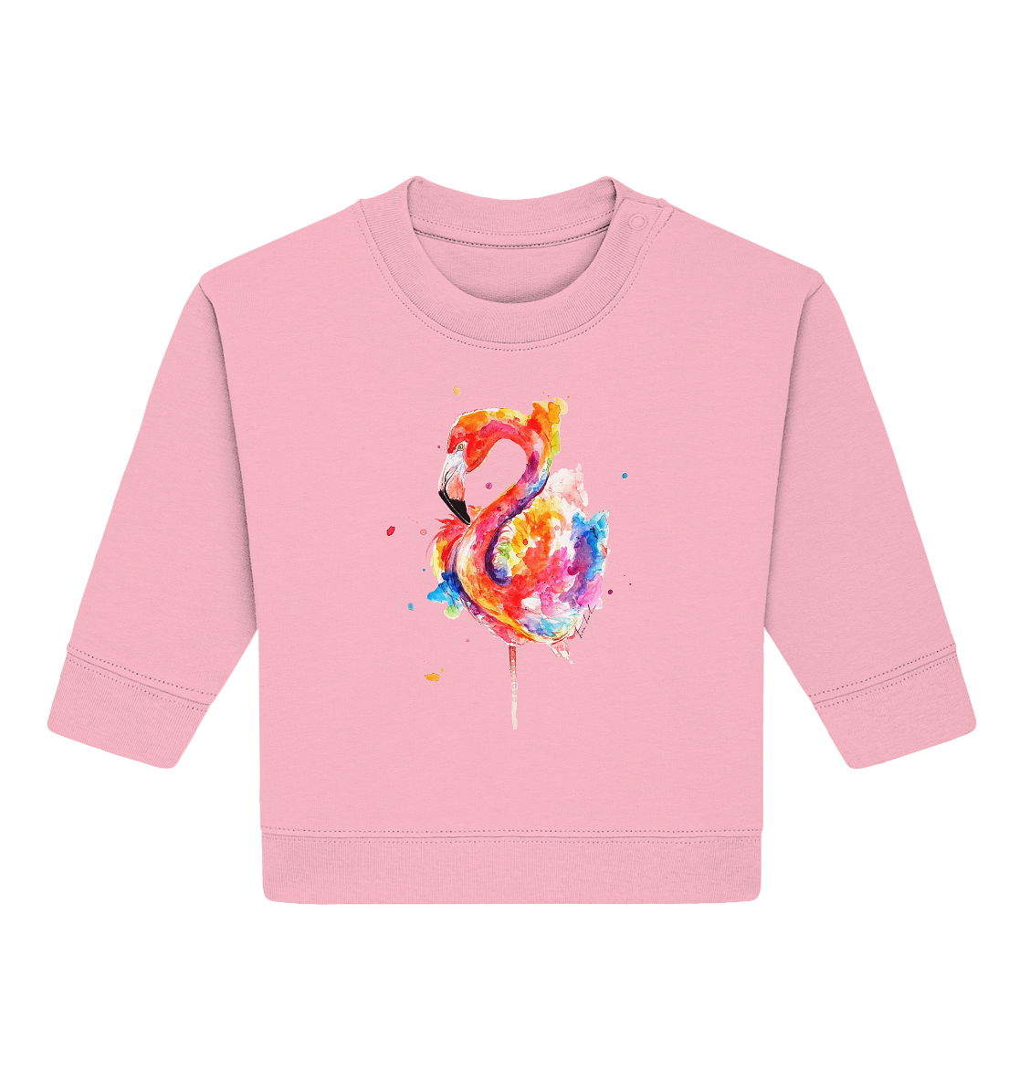 Buntes Flamingo - Baby Organic Sweatshirt