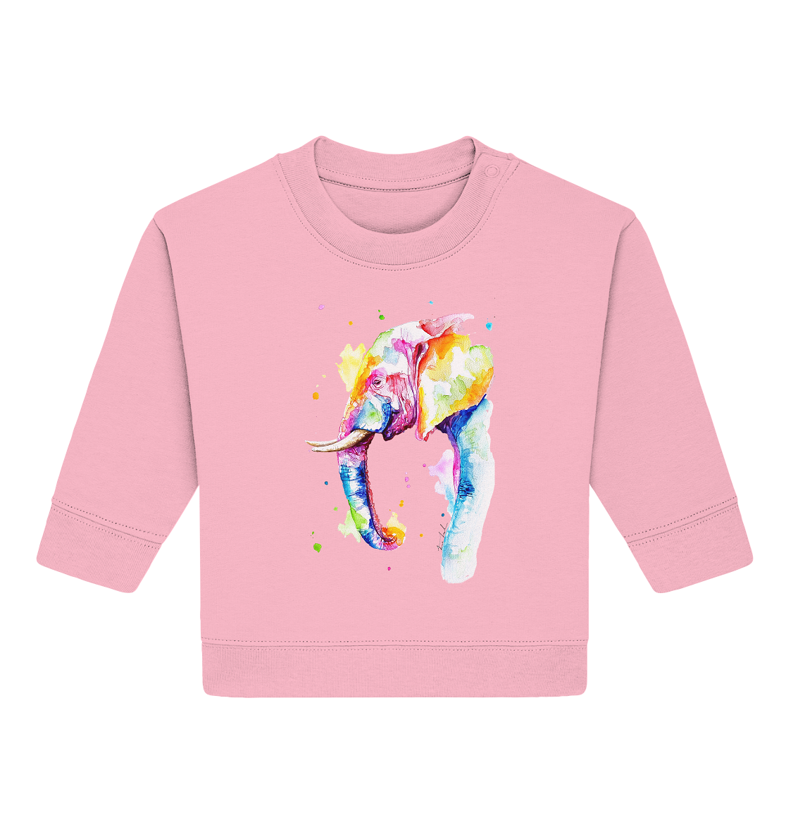Bunter Elefant - Baby Organic Sweatshirt
