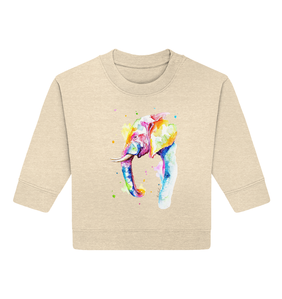 Bunter Elefant - Baby Organic Sweatshirt