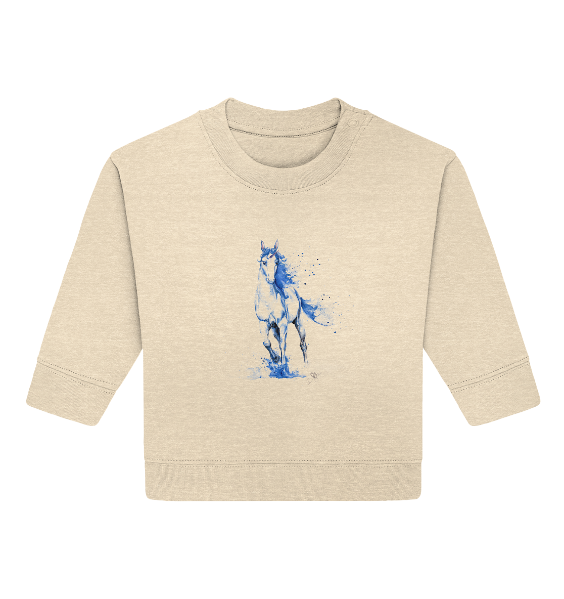 Blaues Einhorn - Baby Organic Sweatshirt