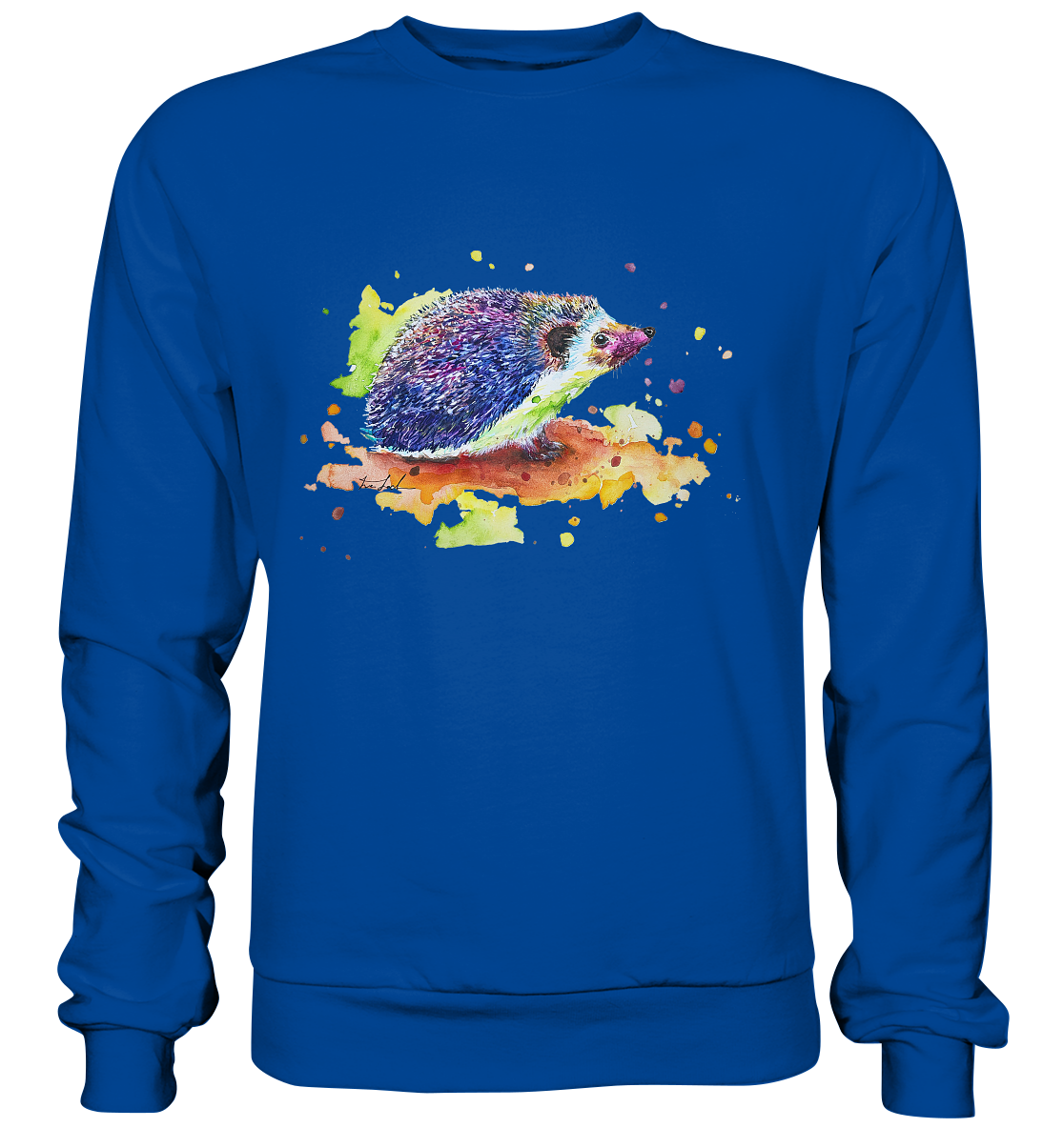 Motiv farbenfroher Igel - Basic Sweatshirt