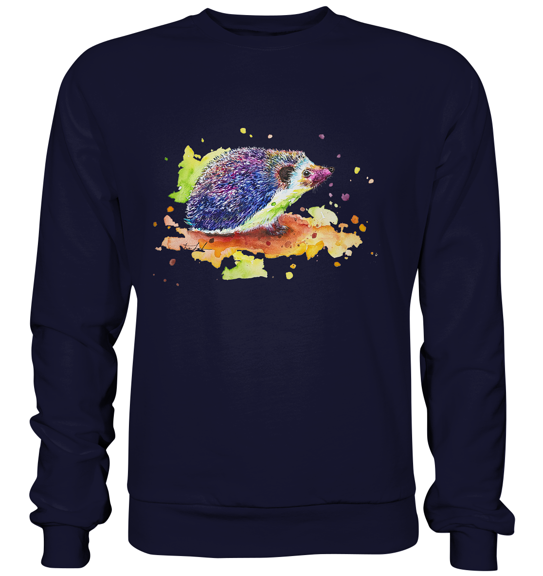 Motiv farbenfroher Igel - Basic Sweatshirt