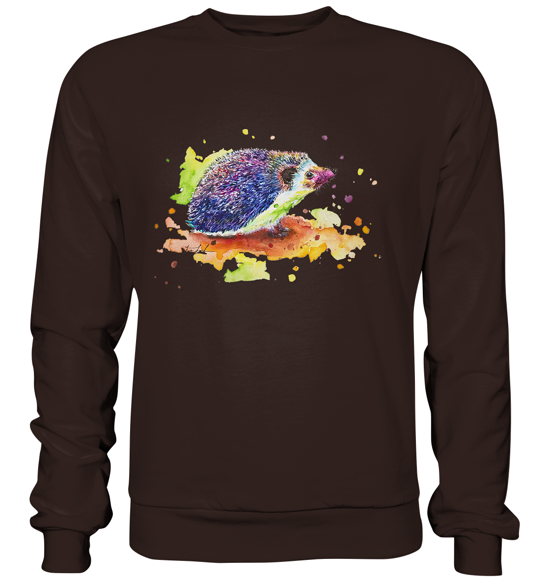 Motiv farbenfroher Igel - Basic Sweatshirt