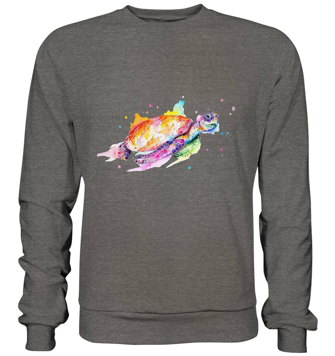 Bunte Meeresschildkröte - Basic Sweatshirt