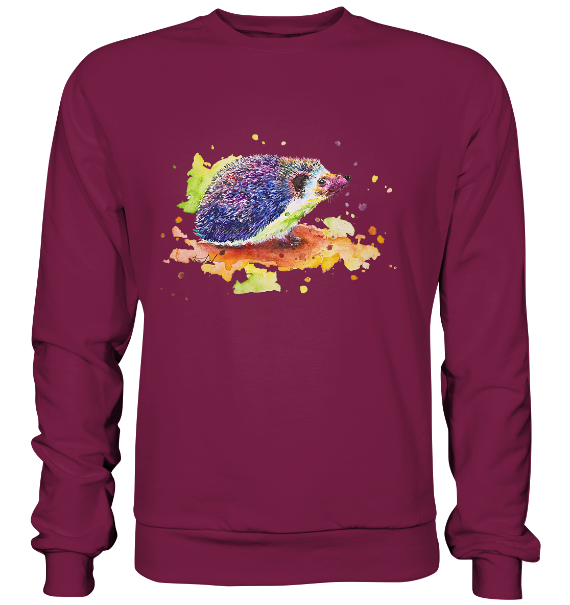 Motiv farbenfroher Igel - Basic Sweatshirt