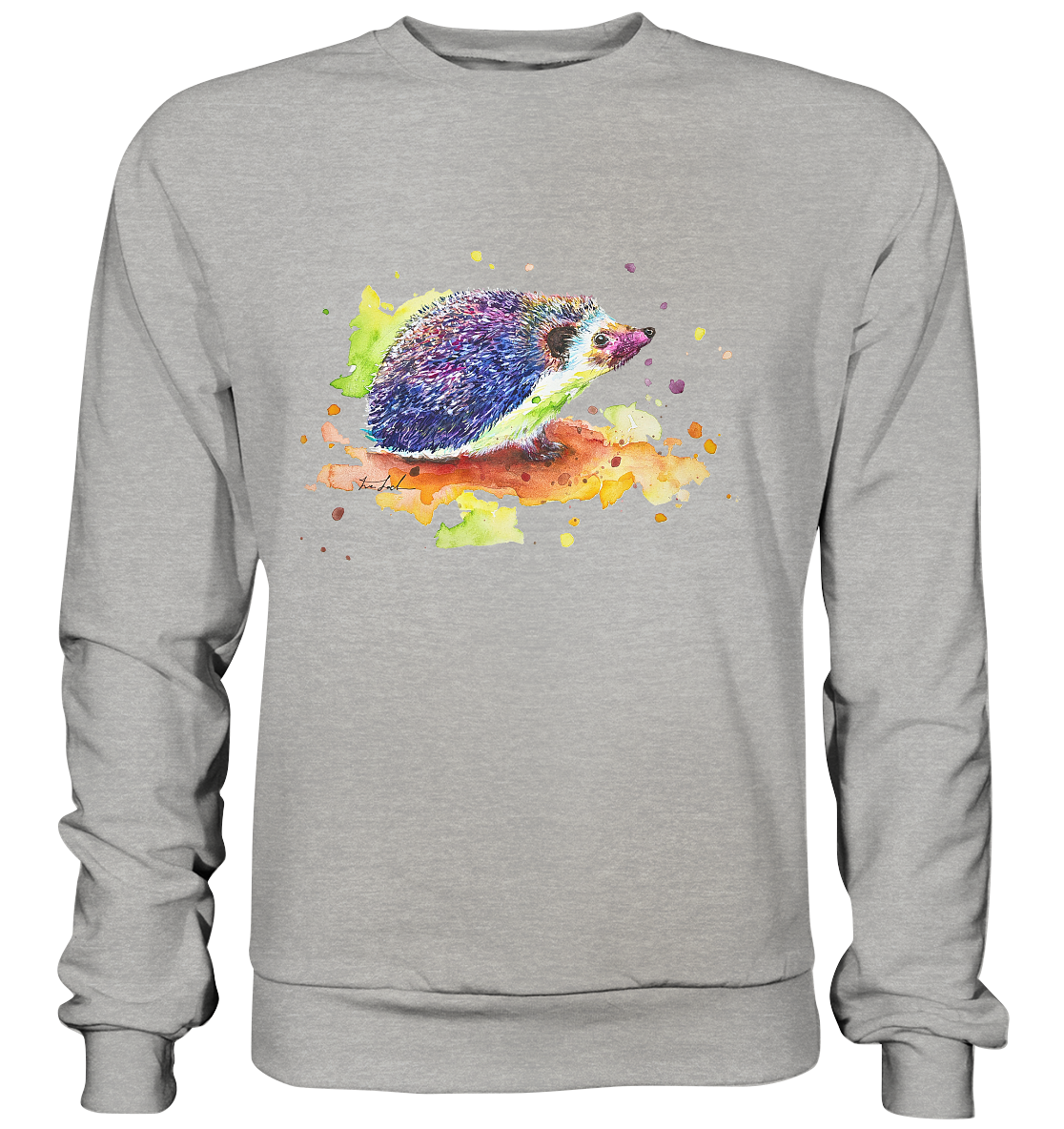 Motiv farbenfroher Igel - Basic Sweatshirt