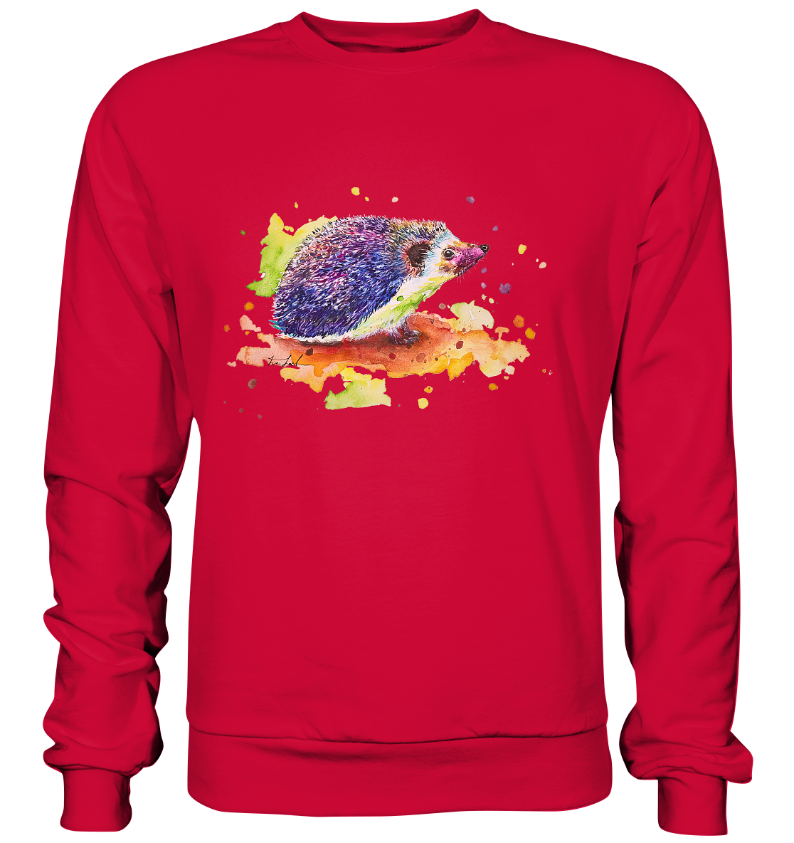 Motiv farbenfroher Igel - Basic Sweatshirt
