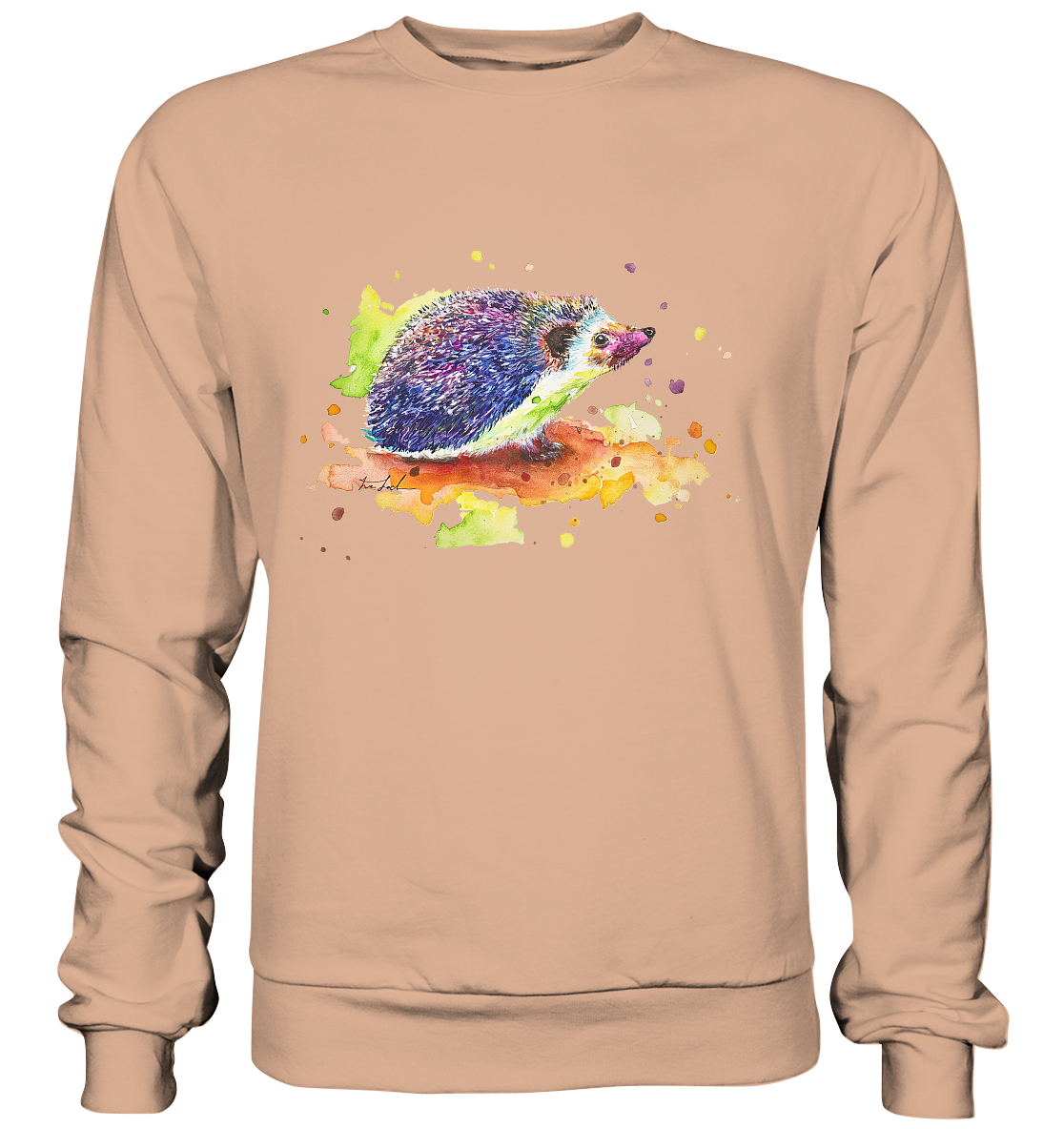 Motiv farbenfroher Igel - Basic Sweatshirt