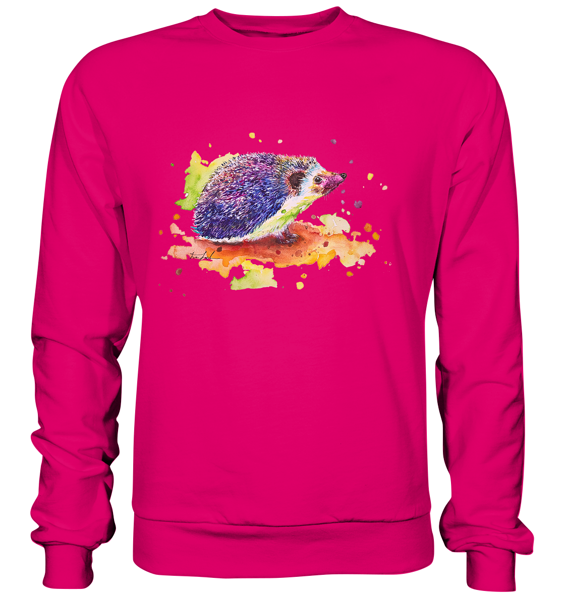 Motiv farbenfroher Igel - Basic Sweatshirt