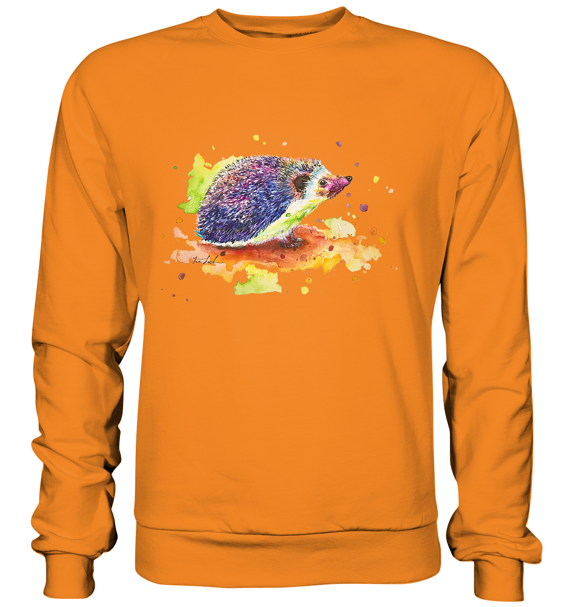 Motiv farbenfroher Igel - Basic Sweatshirt