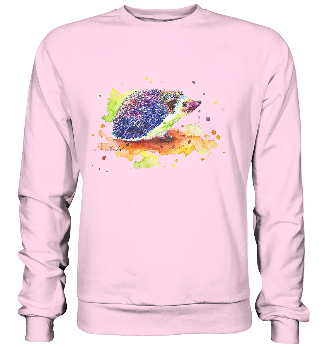 Motiv farbenfroher Igel - Basic Sweatshirt