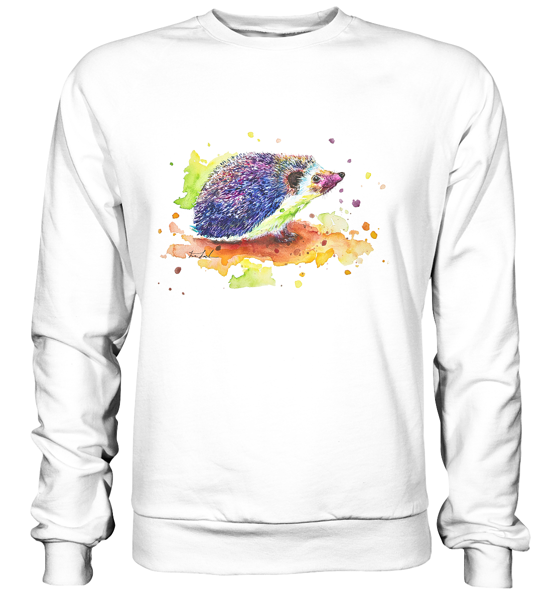 Motiv farbenfroher Igel - Basic Sweatshirt