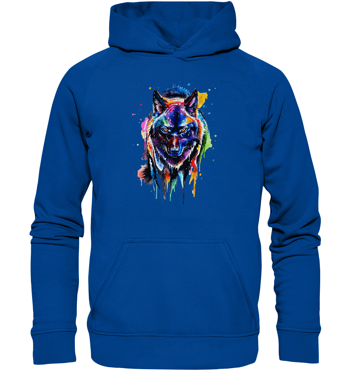 Bunter schwarzer Wolf - Basic Unisex Hoodie