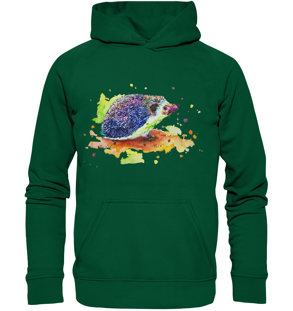 Motiv farbenfroher Igel - Basic Unisex Hoodie