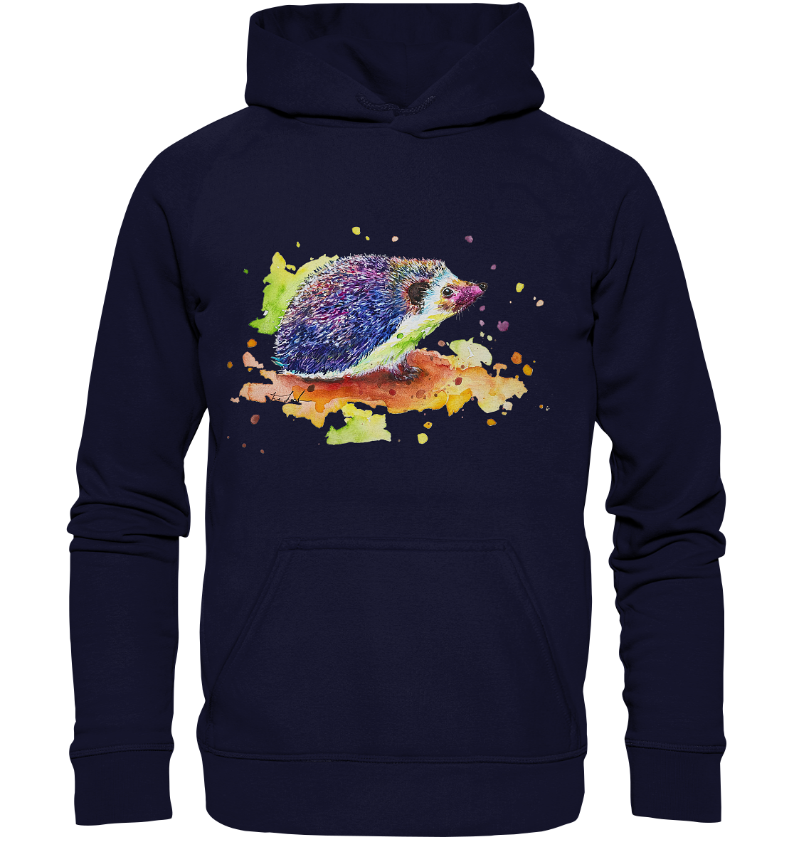 Motiv farbenfroher Igel - Basic Unisex Hoodie