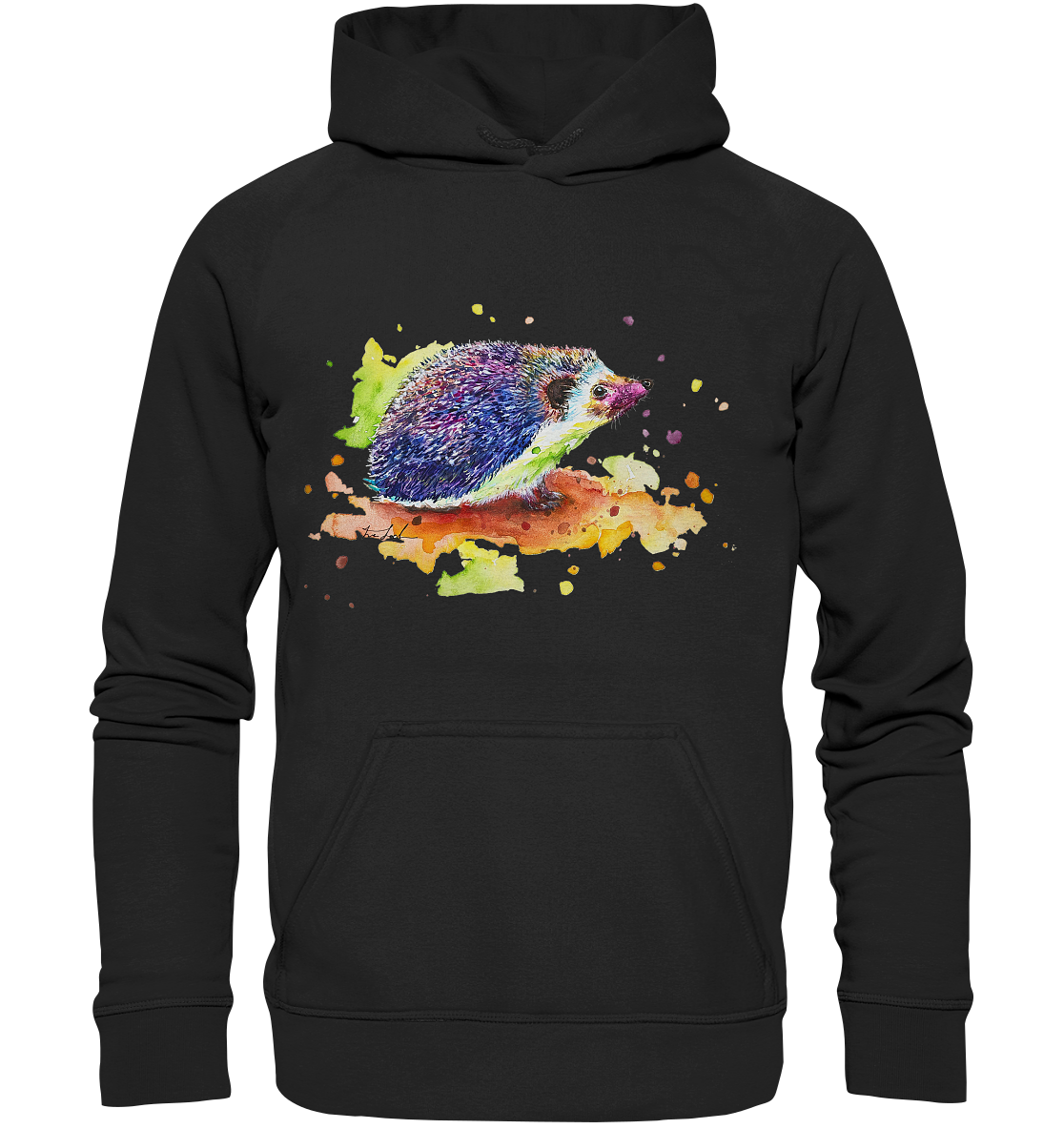 Motiv farbenfroher Igel - Basic Unisex Hoodie