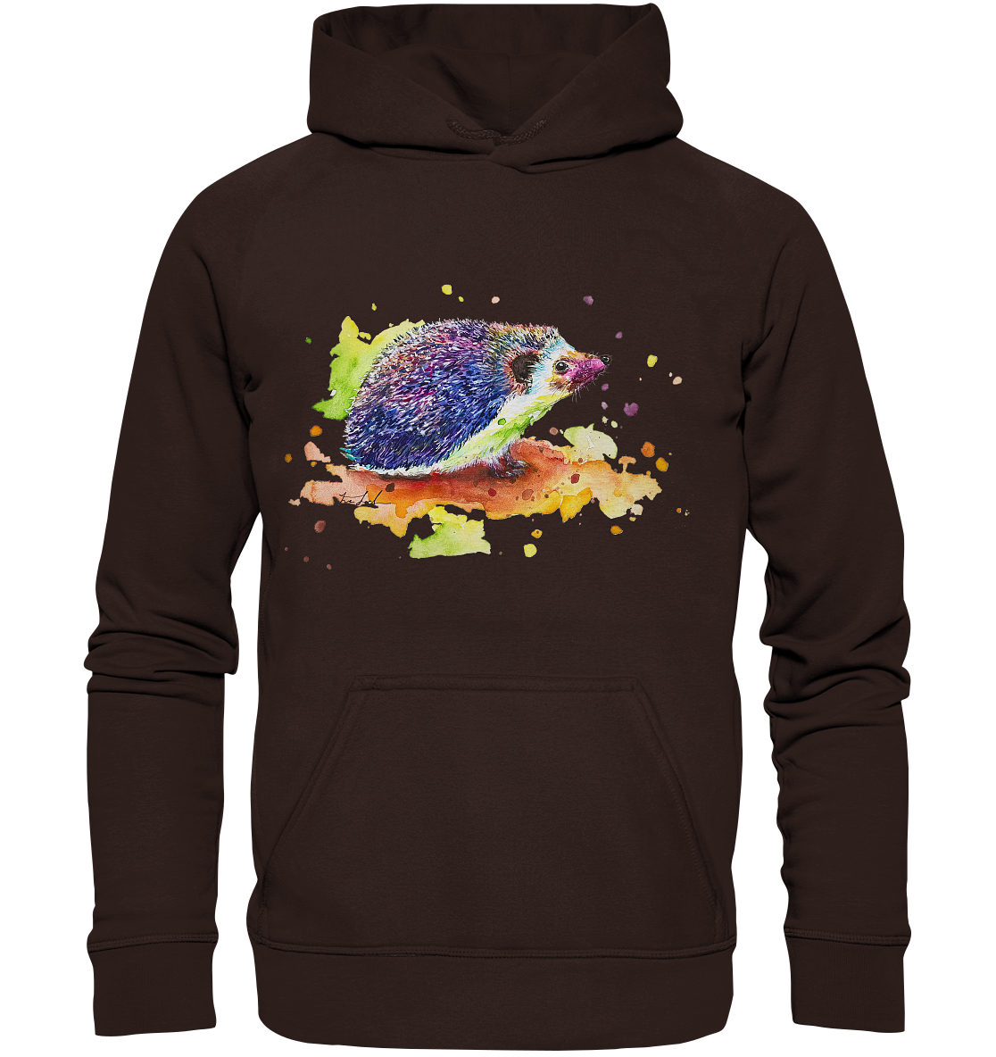 Motiv farbenfroher Igel - Basic Unisex Hoodie