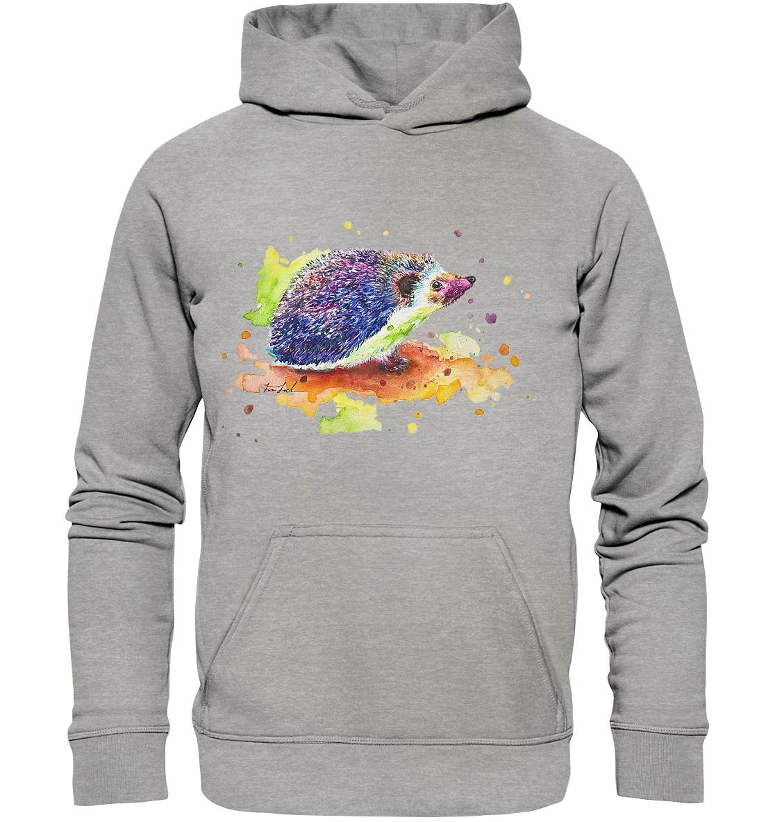 Motiv farbenfroher Igel - Basic Unisex Hoodie